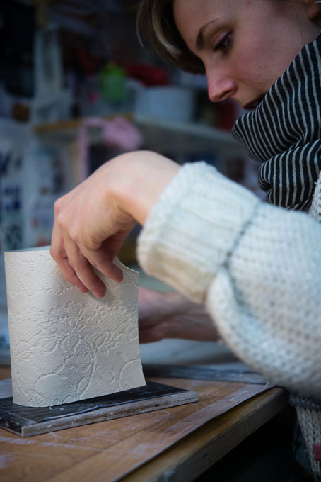 Louise Hall in her studio 2016